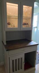 Bespoke Welsh Dresser Top Solid Wood/ Glass Cabinet - Free Delivery - thumbnail 2