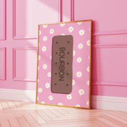 Bourbon Biscuit Wall Art Print, Text Kitchen Poster, For Kitchen, Dining Room, Retro Print 2525 - thumbnail 3