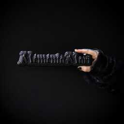 Memento Mori Resin Plaque - Gothic Wall Decor, Black Gold Finish - thumbnail 1