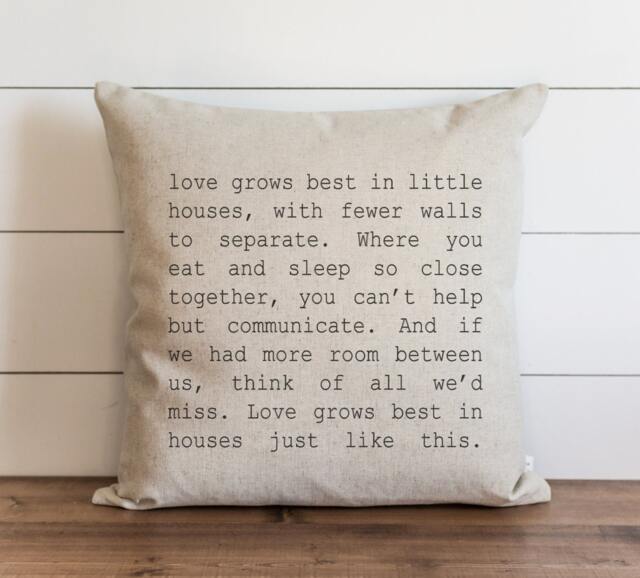 Love Grows Best 20 X Pillow Cover // Housewarming Gifts Decorative Covers Throw Pillows Gift For Her Sentimental - image 1