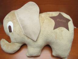 Elephant Cushion, 40 X 60 cm Or 30 20 cm, Cuddly Soft, Personalized With Name Baby Gift, Christmas Gift Children's Gift - thumbnail 1