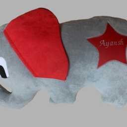 Elephant Cushion, 40 X 60 cm Or 30 20 cm, Cuddly Soft, Personalized With Name Baby Gift, Christmas Gift Children's Gift - thumbnail 4