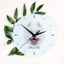 A Clock With A Samoyed Dog. New Collection The Geometric Dog - thumbnail 1