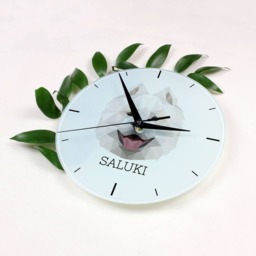 A Clock With A Samoyed Dog. New Collection The Geometric Dog - thumbnail 2