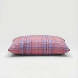 Tartan Faux Wool Floor Cushion Square Polyester Pillow, Polystyrene Filled - thumbnail 2