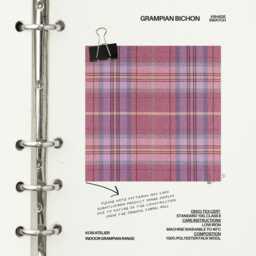 Tartan Faux Wool Floor Cushion Square Polyester Pillow, Polystyrene Filled - thumbnail 4