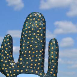 Cactus Wall Mirror, Decorative Mirror, Dark Green Cactus, Cacti Wall Decor, Cactus Shaped Suculent Lover Gifts, Decor - thumbnail 3