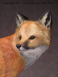 Graceful Red - Tailed Fox Bronze Wildlife Realistic By Jerry Simchuk Art Studio