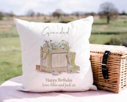 Personalised Gardener Cushion, Pillow, Gift, Gardening Gift For Grandad, Grandma, Gardener, Garden Gifts - thumbnail 1