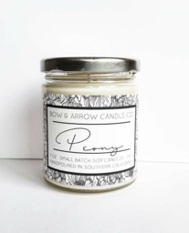 Peony Natural Soy Candle 7 Oz - Eco-Friendly Spring Gift Idea Floral Scented Flower - thumbnail 1