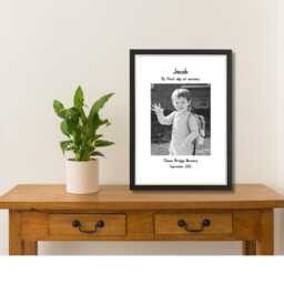 First Day At Nursery Personalised Photo Print - Back To School Gift 1st Reception Kindergarten Pre Frame - thumbnail 2