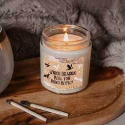 Dragon Rider Quote, Fourth Wing Quotes Candle, Riders Quadrant Candle Wing, Fourth Candle, Basgiath War College, Dragon Bond - thumbnail 3