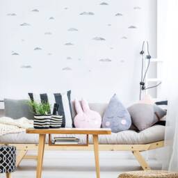 Flying Seagulls Birds & Clouds Wall Decals, Plastic-Free Kids Room Stickers - thumbnail 2