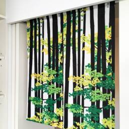 Green Momiji Noren Door Curtain, Japanese Order Made, Japanese Tenugui Japan Maple Tree Noren, Wall Tapestry, Fabric Panel - thumbnail 3