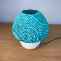 Jongo Table Lamp, Modern Ripple Mesh Solid Contemporary 3D Printed Lighting - thumbnail 4