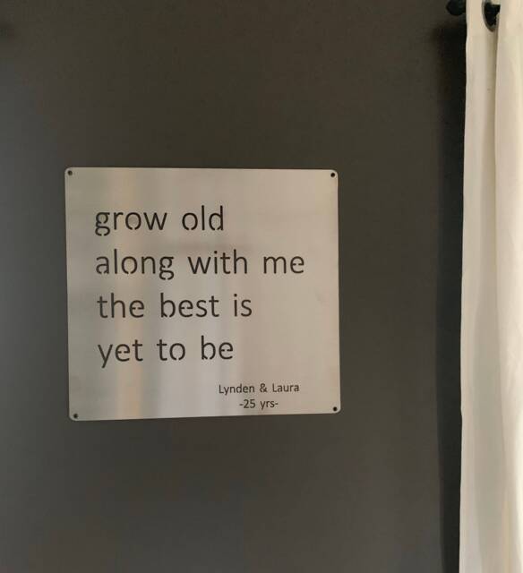 Grow Old Along With Me The Best Is Yet To Be Metal Wall Hanging - image 1