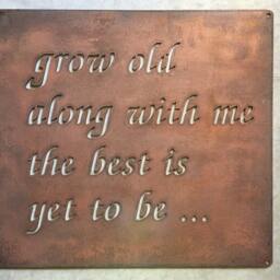 Grow Old Along With Me The Best Is Yet To Be Metal Wall Hanging - thumbnail 3