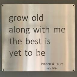 Grow Old Along With Me The Best Is Yet To Be Metal Wall Hanging - thumbnail 2