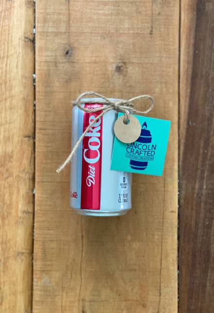 Diet Coke Mini - 7.5Oz Craft Candle - 100% Soy Wax Scented Handmade Wedding Gift Groom Diy Coca Cola Made in Usa - image 1