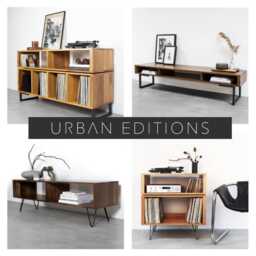 "Solid Oak Tv Stand Or Coffee Table On Mid Century Hairpin Legs, ""Henley" - thumbnail 4