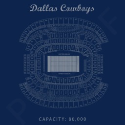 At&t Stadium Sign, Dallas Cowboys Decor, Gift For Fan, Stadium, Seating Chart - thumbnail 2