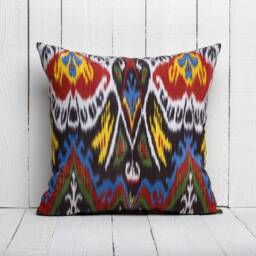 Set Of 6 Pcs, Ikat Pillow Cover, Silk & Cotton Pillow, 20.08 - thumbnail 3
