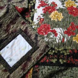 "Asian Quilted Wall Art Named ""Papillion Reflections" - thumbnail 4