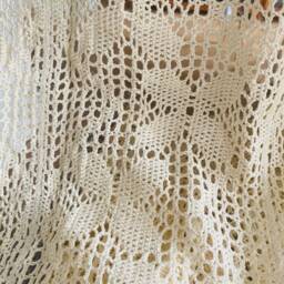 Boho Crochet Window Curtain Elegant Clover Pattern Sheer Drapes With Tassels - thumbnail 3