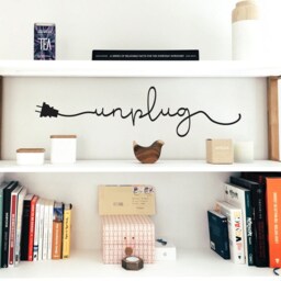 Unplug Wall Decal - Meditation Room Vinyl Art - thumbnail 1