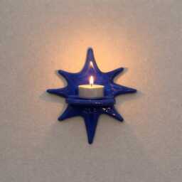 Handmade Ceramic Sunburst Wall Candle Holder For Tealight, Star Inspired Mid Century Sconce - thumbnail 3