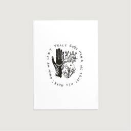 Trace God's Hand Trust His Heart C H Spurgeon/Bible Verse Wall Art Christian Recycled Card Kraft Or White - thumbnail 1