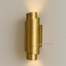 Handmade Antique & Raw Brass Wall Sconce Lamp , Modern Metal Light - thumbnail 3