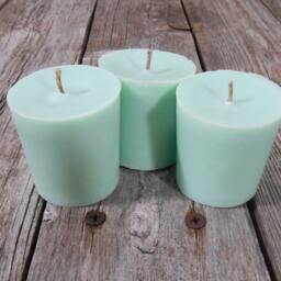 Oakmoss Dreams Hemp Wick Scented Soy Candle Votives Rustic Farmhouse Home Decor - thumbnail 3