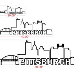 Pittsburgh Wall Decal, Skyline Vinyl Pennsylvania City, Sticker Vinyl, Sticker, Office Decal - thumbnail 4