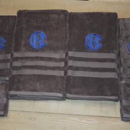 Deluxe Bath Towel Sets Embroidered Hand Towel Made To Order Wedding Gift Personalized Bath Towels Free Presonalization Monogram - thumbnail 3
