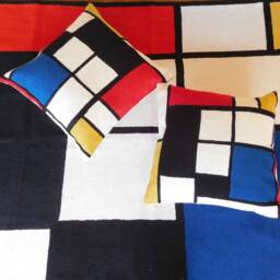 Zaida Mondrian Quadri Art Cushion Pillow 18 - thumbnail 3