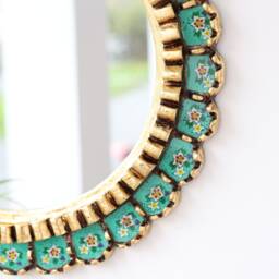 "Peruvian Mirrors ""Harmonious Turquoise Plus 45 cm" - thumbnail 3