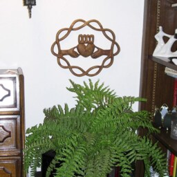 Claddagh Wood Carving, Celtic Love Knot Wall Decor, Traditional Irish Symbol, Of Love, Friendship Loyalty - Hands, Heart, Crown - thumbnail 3