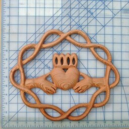 Claddagh Wood Carving, Celtic Love Knot Wall Decor, Traditional Irish Symbol, Of Love, Friendship Loyalty - Hands, Heart, Crown - thumbnail 4