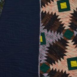 Handmade Pineapple Quilt Block, King Size Bedding - thumbnail 4