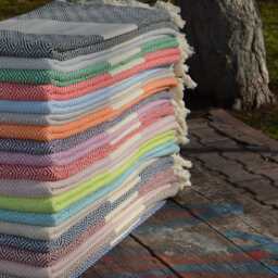 "Turkish Towel, Diamond Towel, Turkish Peshtemal, Dark Green Towel, Spa Towel, Pool Towel, Peshtemals, 40""x70" - thumbnail 4