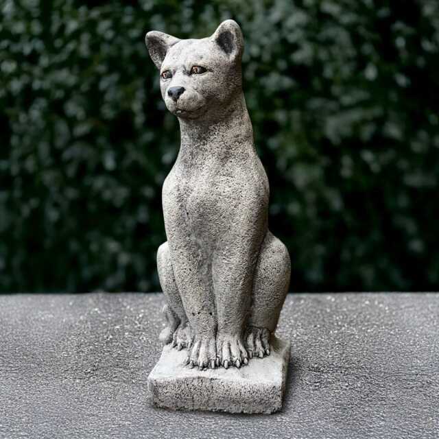 Massive Sitting Cat Sculpture Concrete Figurine Cement Kitty Statue Outdoor Kitten Ornament Handmade Decoration Kitty Lover Gift - image 1