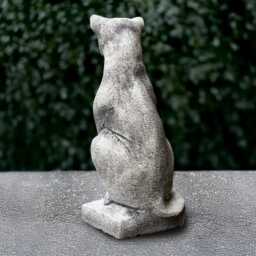 Massive Sitting Cat Sculpture Concrete Figurine Cement Kitty Statue Outdoor Kitten Ornament Handmade Decoration Kitty Lover Gift - thumbnail 4
