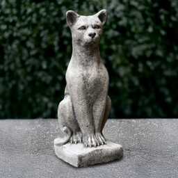 Massive Sitting Cat Sculpture Concrete Figurine Cement Kitty Statue Outdoor Kitten Ornament Handmade Decoration Kitty Lover Gift - thumbnail 2