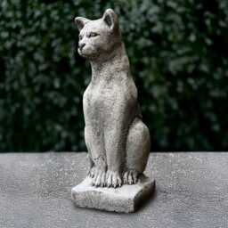 Massive Sitting Cat Sculpture Concrete Figurine Cement Kitty Statue Outdoor Kitten Ornament Handmade Decoration Kitty Lover Gift - thumbnail 3