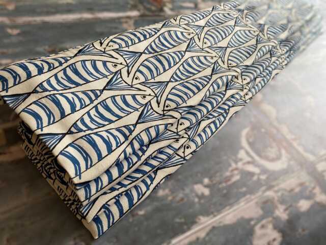 Custom Roman Blind/ Shade in Scandi Mackerel Cotton Fabric - Please Note Full Price Is On Quotation - image 1