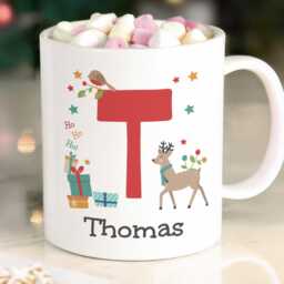 Personalized Christmas Mug, Holiday Monogram Gift - thumbnail 2