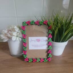 Colourful Wooden Heart Button Photo Frame 4 X 6 Inches - thumbnail 3