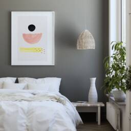La Palma, Scandinavian Print, Minimalist Colorful Poster, Watercolor Modern Wall Art, Nordic Style Brush Stroke Art - thumbnail 3