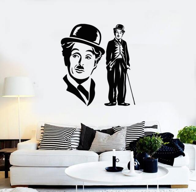 Wall Vinyl Decal Charlie Chaplin Actor Portrait Movie Production Filmmaker Decor - #2409Dn - image 1